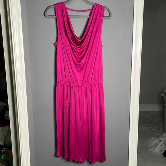 Express Dark Purple Drapey Sleeveless Dress Size Medium - Picture 10 of 10